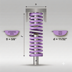 Mollificio Bordignon Purple Die Spring 1L แบบวงรี รับน้ำหนักเบาพิเศษ Carga extra ligera เส้นผ่านศูนย์กลาง: 5/8 นิ้ว เส้นผ่านศูนย์กลางแกน: 11/32 นิ้ว - Product Image 1