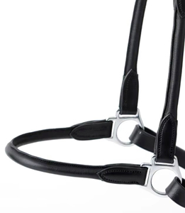 High Quality Italian Leather Rolled Anatomic <b>Halter</b> Horse Head Collar Zinc Alloy Buckles Customizable Fancy Design for Racing - Product Image 5