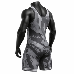 <b>Wrestling</b> <b>Singlet</b> Men Durable Comfortable Sleeveless Spandex/Polyester Slim-Fit Compression Suit Stretch Lightweight Breathable - Product Image 2