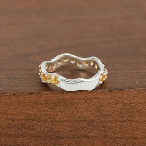 <b>925</b> Sterling <b>Silver</b> Band <b>Ring</b> Citrine Gemstone Women's Wedding <b>Ring</b> Birthstone Fine Jewelry Wholesale Trusted Supplier Fine <b>Ring</b> - Product Image 5