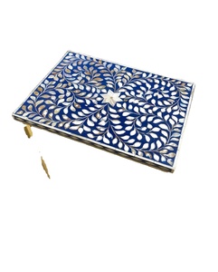 Table de luxe artistique en nacre avec incrustation de fleurs Table d'appoint exquise faite à la main pour la décoration de la chambre, du salon et de l'hôtel - Product Image 6