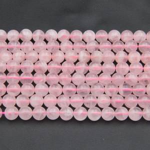 Cuentas redondas de cuarzo rosa, piedras preciosas naturales de color rosa, cuentas sueltas para la fabricación de joyería, suministro al por mayor, venta al por mayor, exportación. - Product Image 2