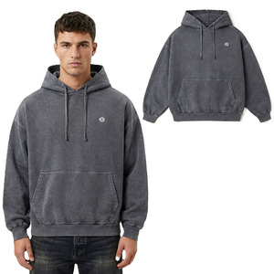 เสื้อฮู้ดดี้วินเทจทรงโอเวอร์ไซส์ ผ้าคอตตอนฟลีซหนานุ่ม สไตล์สตรีทแวร์ สกรีนโลโก้ได้ ทรงหลวม ขายส่งสำหรับผู้ชาย - Product Image 1