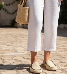 Sandales en raphia faites à la main, sandales d'été pour femmes, chaussures de plage marocaines - Product Image 1