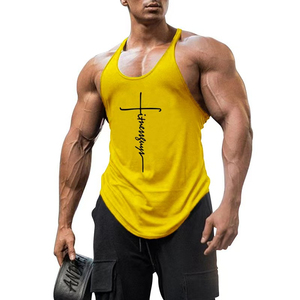 Débardeur de musculation en coton pour hommes, coupe profonde, bretelles fines de 1 cm, camisole de sport pour hommes - Product Image 4
