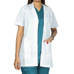 Uniformes de Hospital Personalizados de Alta Calidad OEM, Bata de Laboratorio Médica Blanca Unisex para Hombres y Mujeres, Venta al Por Mayor - Product Image 4