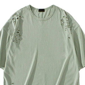 <b>Top</b> Quality 100% Cotton Men's <b>Distressed</b> T-Shirt With Customized Printing Your Brand Logo OEM <b>Distressed</b> T Shirt - Product Image 2