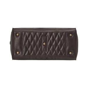 Sac de voyage week-end en cuir marron foncé de qualité supérieure, grande capacité, léger, avec fermeture éclair, 15 pouces, pour homme - Product Image 4