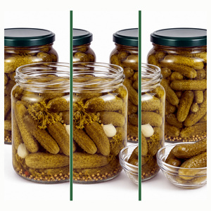 Delicious Best Selling International Standard Big Sale <b>Pickled</b> Baby Cucumbers Packed in 720ml Mason <b>Jar</b> - Product Image 6