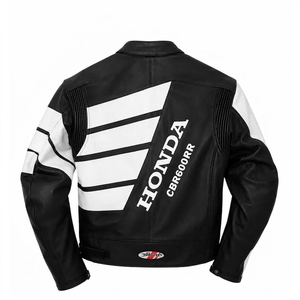Veste en cuir véritable pour motards, en cuir de vache/canguro, haute performance, résistante, pour la course à moto, niveau 2 CE - Product Image 2