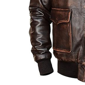 Chaqueta de cuero genuino de piel de oveja para hombres adultos, diseño personalizado, color sólido, chaquetas de cuero para hombre para la temporada de invierno. - Product Image 4