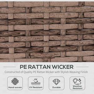 Nuovo Set di Mobili da Giardino in Rattan Grigio Moderno a 7 Pezzi con Cuscini per Riunioni in Famiglia - Product Image 4