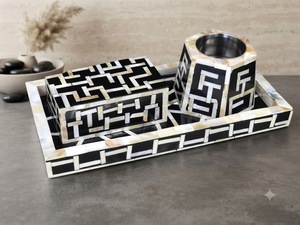 Juego de Incensario de Nácar con Incrustaciones de Madera, Bandeja Porta Incienso Hecha a Mano, Decoración para Aromaterapia - Product Image 5