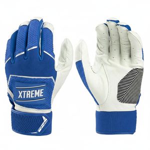 Gants de frappe de baseball pour adultes avec logo personnalisé, paume en cuir, fermeture à mousqueton, main gauche/droite, entraînement de softball, vente en gros pour équipes - Product Image 1