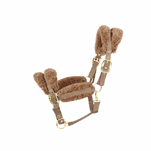 Harnais pour chevaux personnalisé en polaire rembourré, réglable, recouvert de fourrure, pour l'entraînement équestre - Product Image 1