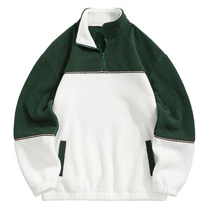 Veste de style universitaire en coton lourd avec fermeture éclair, broderie personnalisée du logo, streetwear, style varsity pour hommes - Product Image 2