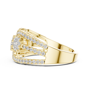 Anillo de Diamantes Cultivados en Laboratorio con Corte Redondo, Oro Sólido de 14K/18K, Diseño Floral, 0.75 CT, DEF VVS, Joyería Fina, Anillo de Compromiso, Venta al Por Mayor - Product Image 5