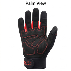 Gants de mécanicien professionnels robustes certifiés EN388, anti-choc, armure TPR, haute dextérité, compatibles écran tactile, antidérapants, en polyester - Product Image 2