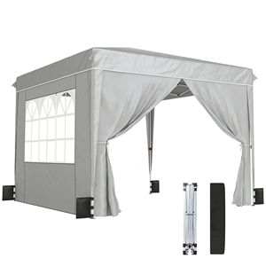 Tenda da Esterno in PVC Resistente e Impermeabile, Gazebo Portatile in Alluminio per Eventi in Giardino - Product Image 3