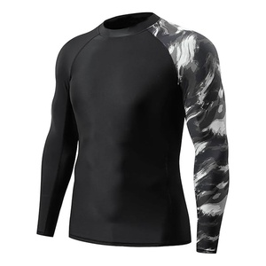 Custom Men’s Long Sleeve <b>Compression</b> Rash Guard <b>Shirt</b> – Athletic Performance Base Layer - Product Image 6
