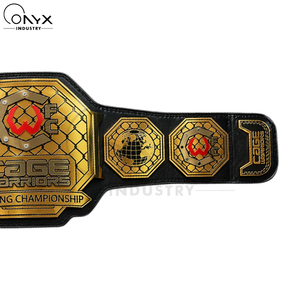 Cinturón de Campeonato de MMA Personalizado de ONYX INDUSTRY Hecho en Pakistán, Placa de Metal Chapada en Oro/Plata 3D, Cuero Premium para Boxeo, Venta al Por Mayor - Product Image 3