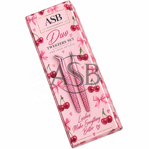 Boîte à cartes imprimée léopard pour pinces à cils, logo personnalisé imprimé, emballages de deux, trois ou quatre pièces pour pinces à extensions de cils - Product Image 3
