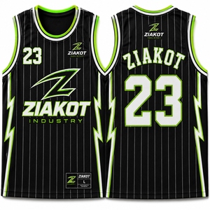 Wholesale Direct Ziakot Industry Custom Black White Authentic Throwback Basketball Jersey - Product Image 5