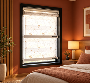 ม่านม้วนไฟฟ้า WINHOME รุ่น No Pelmet Series Zebra Day Night แบบเรียบง่าย ดีไซน์ทันสมัย สำหรับหน้าต่างบานเลื่อน |   โรงงานโดยตรง - Product Image 1