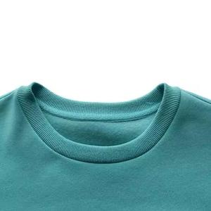 Men's <b>Black</b> Crew Neck Sweatshirt Regular Fit Solid Color Casual Long Sleeve Knitted 100% Cotton Fleece Autumn Wear - Product Image 3