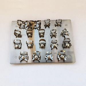 Pinces de barrage endodontiques autoclavables, lot de 18 pièces avec support de montage, instrument en acier inoxydable pour usage dentaire - Product Image 6