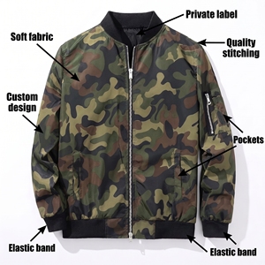 Fabricant OEM, vestes bomber unisexes de qualité supérieure, logo personnalisé populaire, couleur unie, veste universitaire personnalisée sublimée - Product Image 5