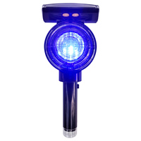 Owleye SWLN10-HL – Balise de signalisation solaire avec poignée, autonomie de 250h, clignotement alterné/clignotement en rafale, LED prismatique haute intensité