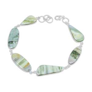 Bracelet fin à breloques en argent plaqué de haute qualité, style bohème, design géométrique, chaîne à maillons serpentins, pour femme, bracelet tendance - Product Image 1