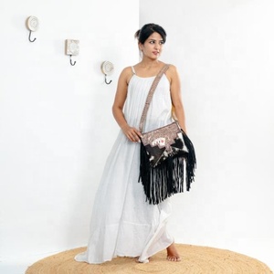 New Handmade Western Stylish Hair On Tooled Cowhide Leather Fringe Purse <b>Boho</b> Unique Deck Of Cards Gambler Cowgirl Crossbody <b>Bag</b> - Product Image 1