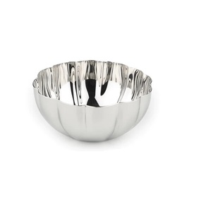 Bol de service en acier inoxydable poli, design minimaliste, compatible lave-vaisselle, pour servir des arrangements floraux créatifs, utilisation domestique - Product Image 4