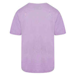 Camiseta de Cuello Redondo, Corte Ajustado, Color Sólido, Unisex, Corte Regular, Ligera, 100% Algodón, Informal de Verano, Manga Corta, Adulto, Morado - Product Image 4