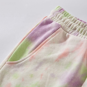 Pantalones cortos de verano para hombre OEM, con logotipo personalizado, bolsillo lateral, efecto tie-dye, bolsillo trasero, 100% algodón, personalizados, para hombre. - Product Image 4