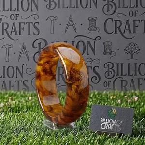 Resin Wide Round Bangles Handmade Designer Fashion Jewelry Bracelet for Party & Wedding Occasions - Product Image 3