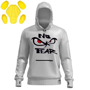 Hoodie unisexe marron imprimé respirant à séchage rapide, grande taille, personnalisable, avec patchs d'armure jaunes, manches longues, vêtements de moto - Product Image 4