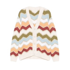 Cardigan pour femmes hiver nouveautés cou pull chandails de luxe haute qualité élégant tricoté concepteur lettre motif tricoté - Product Image 2