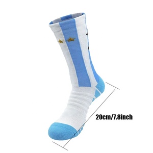 Calcetines Deportivos Estilo Argentino, Antideslizantes, con Base Acolchada, Transpirables, Tejido de Punto a Rayas, para Entrenamiento de Baloncesto - Product Image 2