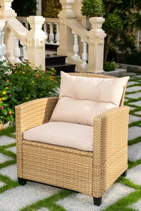 Vente d'usine Ensemble de meubles de patio sectionnels en osier Application extérieure Variété de formes Boîte en carton emballée fabriquée au Vietnam - Product Image 5