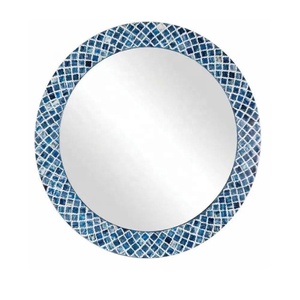 Cadre de miroir mural en incrustation d'os de style antique fait à la main aspect ethnique décoratif pour salon mariage adapté - Product Image 3