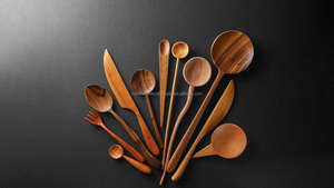 Juego de cucharas de madera de alta calidad, juego de cucharas para servir y cocinar, artículos Organizadores de cocina, artículos de accesorios de cocina - Product Image 2