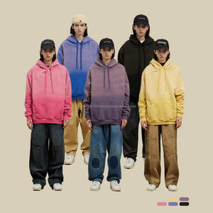 High Quality 350g Heavyweight 100% Cotton Acid Washed <b>Hoodie</b> <b>Oversized</b> <b>Long</b> Sleeve Blank Hoodies - Product Image 1