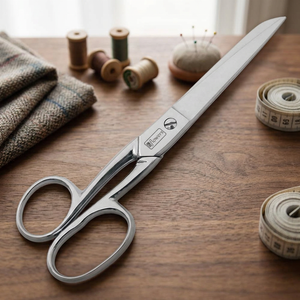 Ciseaux de tailleur professionnels avec des lames droites en acier inoxydable tranchantes |   Ciseaux à tissu robustes pour la couture et la confection - Product Image 2