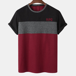 เสื้อยืดแขนสั้นผู้ชาย ผ้าถัก โพลีเอสเตอร์ 100% ราคาดีที่สุด เป็นมิตรกับสิ่งแวดล้อม ระบายอากาศได้ดี แห้งเร็ว สวมใส่สบาย ทรงพอดีตัว สีพื้น ดีไซน์เรียบง่าย - Product Image 1