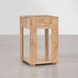Mesita de noche Vandana Amber Balance Square 35x35 cm en madera Leduc - Product Image 5