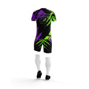 Ensembles de maillots de football personnalisés pour clubs de football, vente en gros, 4 jeux, 100% polyester, respirants, antibactériens, séchage rapide - Product Image 5