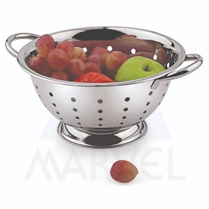 Ustensiles de cuisine très demandés : Égouttoir allemand en acier inoxydable de qualité supérieure, design cerise, résistant au lave-vaisselle, écologique - Product Image 6